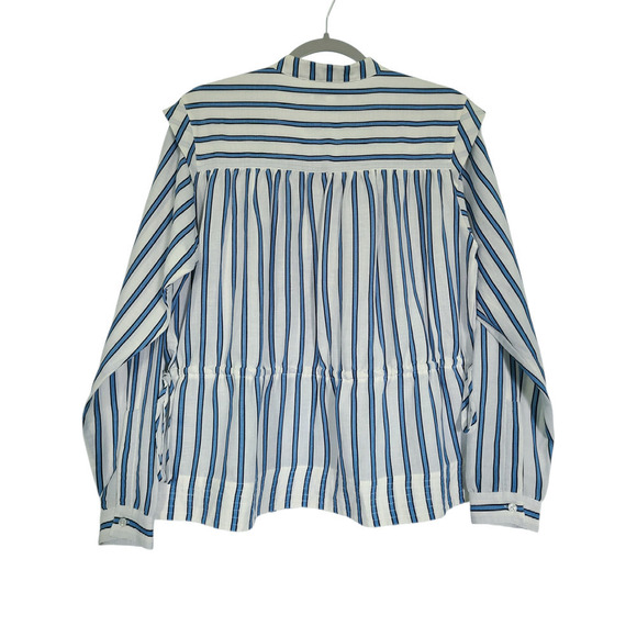 10 Crosby Derek Lam Striped Blouse Top Size 6 - Picture 5 of 8